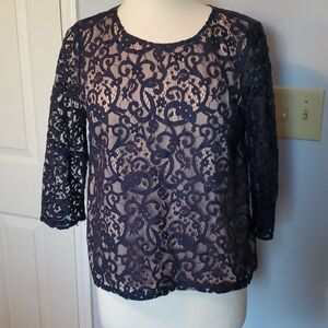 Blue Lace Blouse